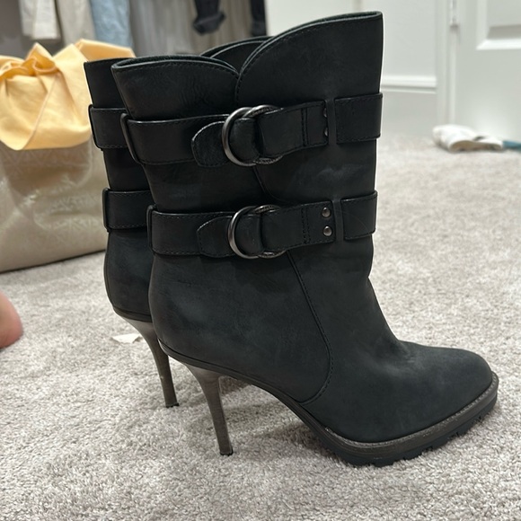 COACH black vintage leather ‘Thelma’ stiletto boot - Picture 1 of 5